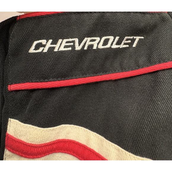Vintage 90s Chevrolet Racing NASCAR Bomber Jacket Child 8/10 Black Essex Chevy - Picture 7 of 10